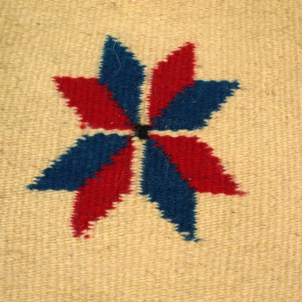 VTG Zapotec Oaxaca Handwoven Wool Gabán Vest Aztec Warrior Greca Band Starburst - Picture 13 of 14